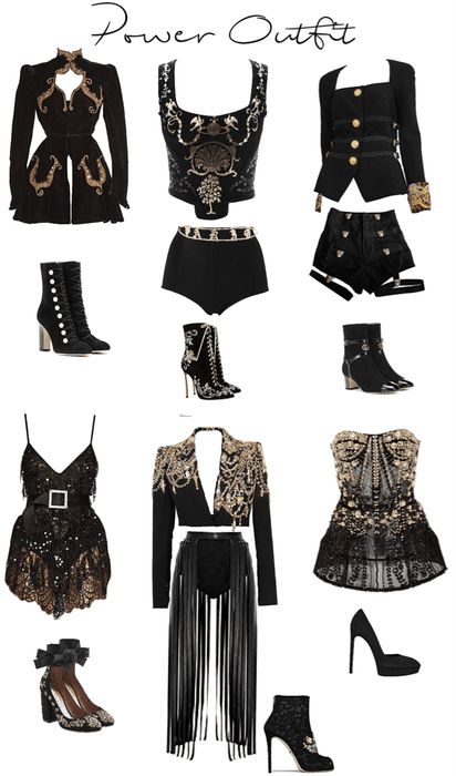 POWER SONG OUTFIT Outfit | ShopLook Blackpink Outfits Stage, Idol Stage Outfits, Stage Outfits Ideas, Preformance Outfits, Mode Inspo, Kpop Fashion Outfits, Performance Outfit, Edgy Outfits, Mode Vintage