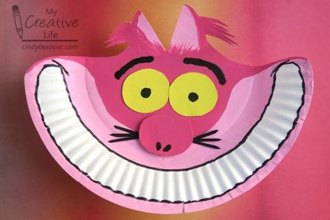 Paper Plate Cheshire Cat | Fun Family Crafts Alice In Wonderland Crafts, Alice In Wonderland Diy, Colorful Classroom, Alice In Wonderland Tea Party Birthday, Cat Fun, Sharpie Crafts, Alice In Wonderland Theme, Alice In Wonderland Tea Party, Alice In Wonderland Party