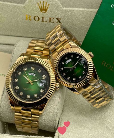 Couple Watches Set, Eagle Wallpaper, Neck Pieces Jewelry, Luxurious Fashion, Watches Rolex, Watch Set, Rolex Watches For Men, Gold Rolex, Couple Watch