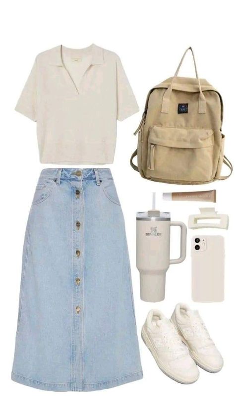 Mix Match Outfits, Modesty Outfits, School Fit, Cute Modest Outfits, Casual College Outfits, Everyday Fashion Outfits, Casual Day Outfits, Modest Fashion Outfits, School Backpack