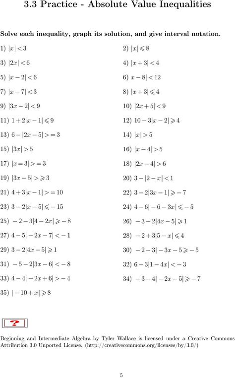 Inequalities Worksheet, Compound Inequalities, Absolute Value Inequalities, Equations And Inequalities, Inequality Word Problems, Absolute Value Equations, Math Practice Worksheets, Teacher Evaluation, Graphing Worksheets