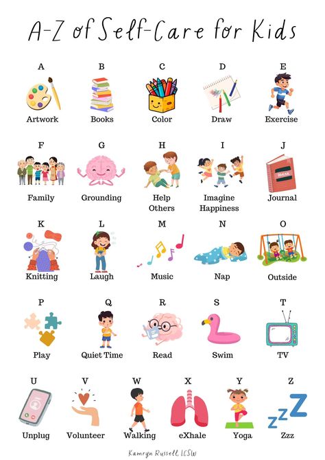 A-Z of Self-Care for Kids PDF Self Care Crafts For Kids, Self Care For Kids, Toddler Schedule, Parenting Knowledge, Parenting Techniques, Smart Parenting, Teen Life Hacks, Gentle Parenting, Good Parenting