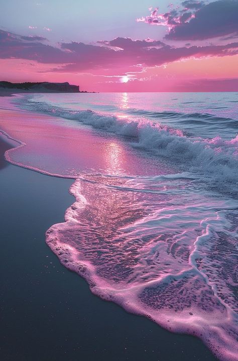 Pink Nature, Beautiful Ocean Pictures, Ocean Pictures, Pretty Landscapes, Iphone Wallpaper Photos, Preppy Wallpaper, Beach Wallpaper, Beautiful Ocean, Beautiful Nature Wallpaper