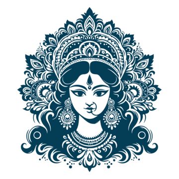 Durga Maa Face, Ganpati Art, Dussehra Greetings, Ma Durga, Kannada Language, Aadi Shakti, Car Sticker Design, Face Png, Fabric Jewellery