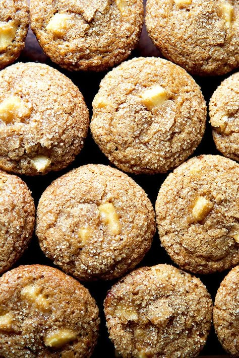 These muffins are heaven to me: loaded with apples, very subtly spiced with cinnamon, soft-crumbed, and generously encrusted with sugar. Alexandra Cooks, Muffins Coffee Cake, Xmas Brunch, Sorghum Syrup, Muffins Blueberry, Do You Know The Muffin Man, The Muffin Man, Scone Recipes, Muffins Breakfast