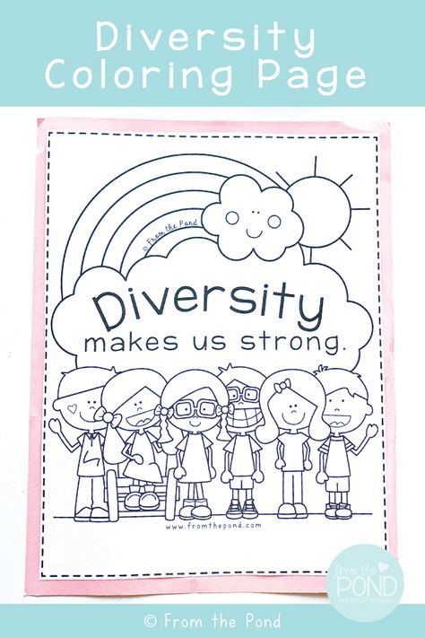 This is a free coloring page that you can download when you sign up to our free Coloring Club with your email account. It is a page your students or children can color after they have talked about diversity and different cultures in their community. Diversity Preschool Activities, Diversity Coloring Pages, Diversity Activities For Kids, Diversity Activities, Diversity Poster, Shape Activities, Shape Activities Preschool, Celebrating Diversity, Kid Coloring Page