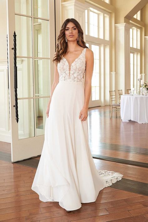 Sincerity Bridal Wedding Dresses, Sincerity Bridal, Justin Alexander, Blush Bridal, Beaded Chiffon, A Line Gown, Perfect Wedding Dress, Wedding Dress Shopping, Chiffon Skirt