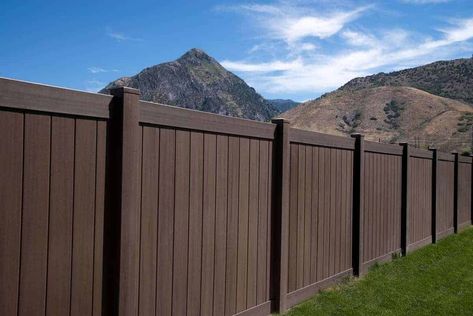 Wood Grain Vinyl Fence, Vinyl Gates, Privacy Fencing, Vinyl Fence Panels, Vinyl Privacy Fence, Vinyl Fencing, Modern Fence Design, Privacy Fences, Cedar Fence