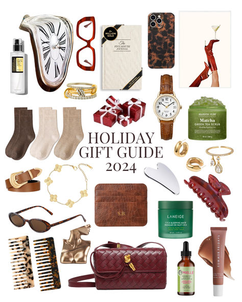 Holiday gift guide with Christmas list inspiration and wishlist ideas for everyone on your list. Perfect for finding holiday gifts and seasonal inspiration! Mothers Christmas Gift Ideas, Cute Gifts For Mom Christmas, Gift Ideas For Fashion Lovers, Moms Christmas Gifts Ideas, Christmas Gift Guide For Women, Gifts Under $30, Useful Gifts For Women, 2024 Christmas Wishlist, Christmas Gift For In Laws