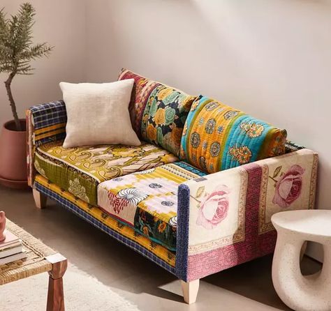 Loveseats For Small Spaces, Patchwork Sofa, Trendy Sofas, Daybed Cushion, Inspire Me Home Decor, Small Sofa, Apartment Furniture, Urban Renewal, My New Room