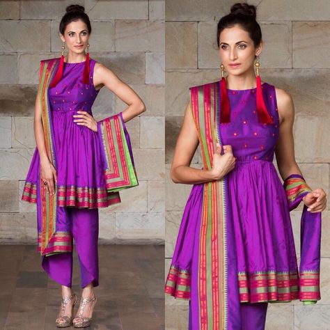 Saree Reuse, Shilpa Reddy, Sewing Dresses For Women, Indian Dress Up, Draw Lips, Velvet Kurta, Embroidery Pants, Evening Dress Patterns, Simple Frock Design