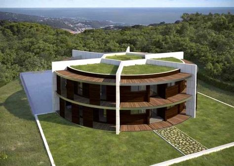 Architect Designs a Soccer Ball-Shaped House for Famous Footballer ... Lionel Messi House, Samuel Eto'o, Eco House Design, Eco Architecture, Miami Houses, Luxury Pools, Modern Architecture House, Round House, Architect House