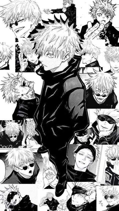 gojo aesthetic collage wallpaper Gojo Aesthetic, Aesthetic Collage Wallpaper, Anime Wallpapers Aesthetic, Black And White Wallpaper Iphone, Kpop Iphone Wallpaper, Collage Wallpaper, Y2k Wallpaper, Dark Phone Wallpapers, Man Wallpaper