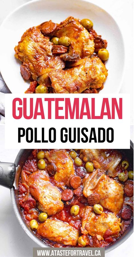 Guatemalan Recipes Authentic, Guatemalan Tamales, Spanish Chicken Stew, Guatemala Recipes, Nicaraguan Recipes, Guatemala Aesthetic, Guatamalan Recipes, Spanish Chicken And Chorizo, Chorizo Stew