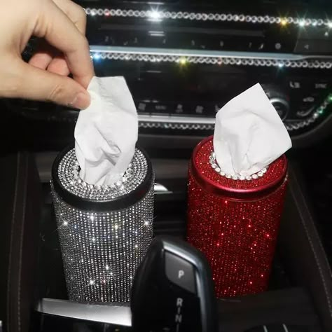 Tissue Paper Holder, Bling Car Accessories, Paper Towel Tubes, New Car Accessories, Girly Car Accessories, Car Deco, Cool Car Accessories, Box Creative, Car Accessories For Girls