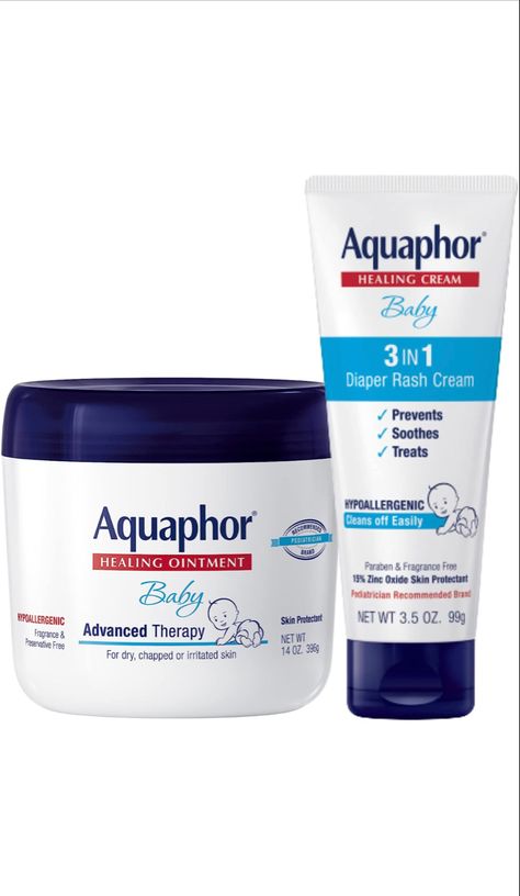 Aquaphor Baby Skin Care Set - Fragrance Free, Prevents, Soothes and Treats Diaper Rash - Includes 14 oz. Jar of Advanced Healing Ointment & 3.5 oz Tube of Diaper Rash Cream Healing Dry Skin, Diaper Rash Cream, Rash Cream, Healing Ointment, Baby Skin Care, Skincare Set, Baby Skin, Fragrance Free, Baby Baby