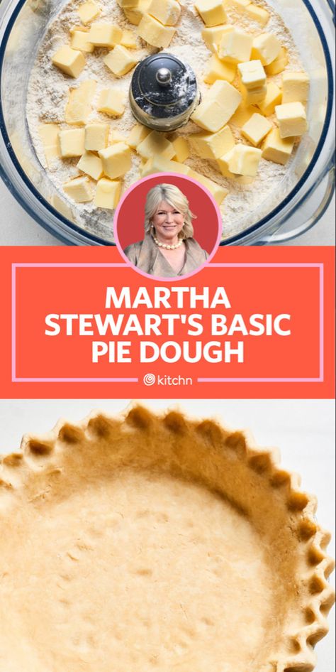 Martha Stewart Pie Crust Recipe, Martha Stewart Apple Pie, Martha Stewart Pie Crust, Food Processor Pie Crust, Apple Pie Crust, Pie Crust Recipe Easy, All Butter Pie Crust, Pie Dough Recipe, Homemade Pie Crust Recipe