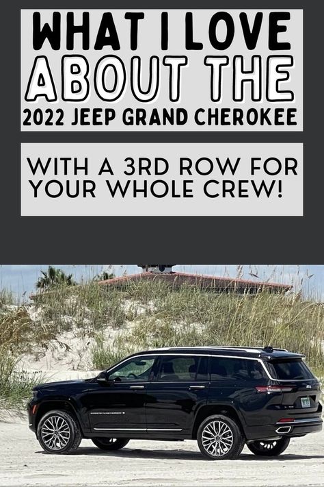 THE JEEP GRAND CHEROKEE L, WHICH HAS A THIRD ROW. PHOTO: SCOTTY REISS Best 3rd Row Suv, Adventure Jeep, 3rd Row Suv, Travel Kids, Best Suv, Mom Car, Girl Guides, Jeep Cherokee, Jeep Grand Cherokee