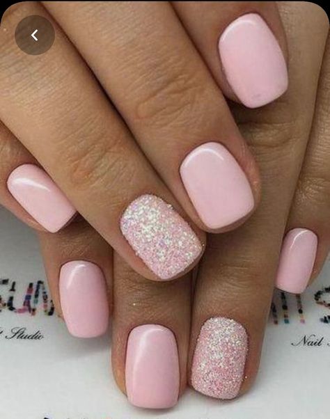 Blush Pink Nails, Fingernails Painted, Girls Nail Designs, Pink Gel Nails, February Nails, Valentine Nails, Nail Designs Valentines, Her Nails, Cute Gel Nails