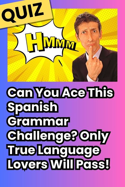 Think you’ve got what it takes to ace our Spanish Grammar Challenge? Test your skills with this fun and engaging quiz. Will you emerge as a Beginner Learner or a Fluent Speaker? There’s only one way to find out. Take the quiz now! Spanish Quiz, Spanish Grammar, Buzzfeed Quizzes, What It Takes, Grammar, Speaker, How To Find Out