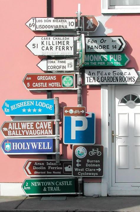 Magical Ireland, Irish Sayings, Funny Road Signs, Clare Ireland, Storefront Signs, Love Ireland, County Clare, Irish Eyes, Castle Hotel