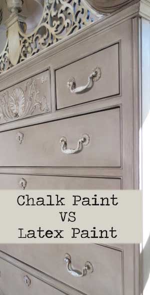 Chalk Paint vs Latex Paint on Furniture Latex Paint On Furniture, Paint On Furniture, Dresser Painted, Casa Vintage, Cabinet Ideas, Furniture Rehab, Latex Paint, Refurbished Furniture, Furniture Restoration