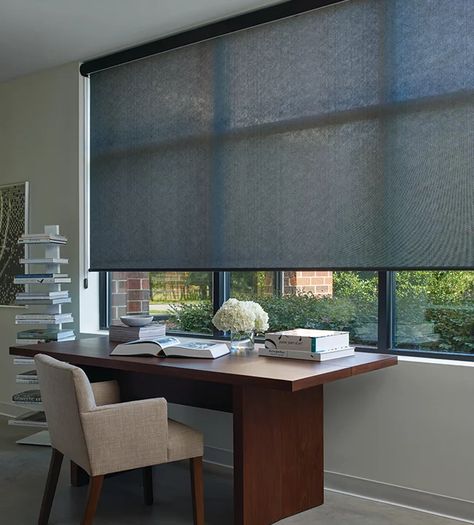 Office Window Blinds, Contemporary Window Coverings, Large Window Coverings, Large Window Treatments, Blinds For Large Windows, Luxury Window Treatments, Office Blinds, Minimalist Window, Luxury Windows