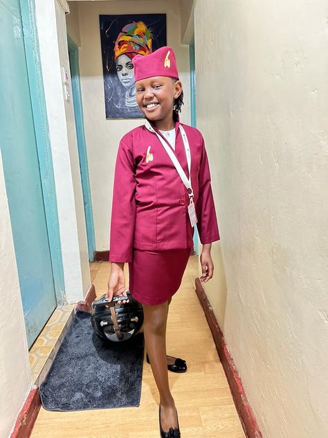 flight attendant costume cbc Flight Attendant Costume, Career Day, Cabin Bag, Hat Scarf, Cabin Crew, Flight Attendant, Blouse Shirt, Explore The World, Name Tag