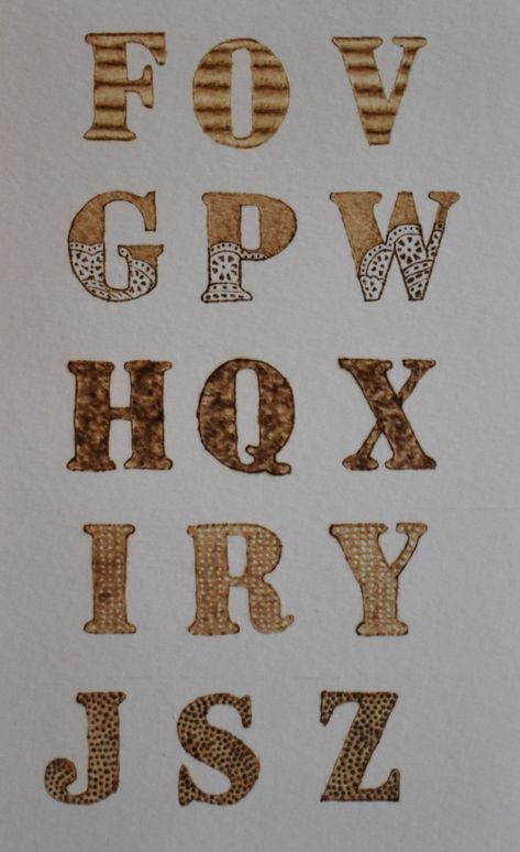 Wood Burning Fonts, Fonts For Wood Burning, Wood Burning Lettering, Pyrography Lettering, How To Wood Burn Letters, Woodburning Letters, Pyrography Tips Tools, Pyrography Tutorial, Different Lettering