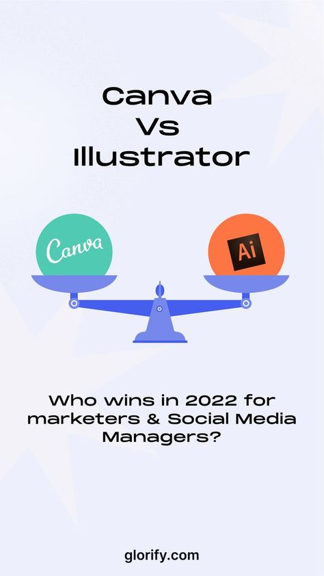 Design is a big part of every marketer’s and social media manager’s winning strategy. Glorify presents the ultimate comparison between two of the biggest names in the industry. From images and file formats to the learning curve and pricing, this blog post has it all. Click here to read the full article: https://www.glorify.com/learn/canva-vs-illustrator-who-wins-in-2022-for-marketers-social-media-managers Online Bookkeeping, Social Media Design Graphics, Post Design, Social Media Design, Social Media Manager, Social Media Post, Social Media Marketing, Blog Posts, Illustrator