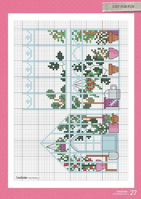 3d Cross Stitch, Flowers Cross Stitch, Cross Stitch House, Hama Bead, Pola Kristik, Cross Stitch Needles, Pola Sulam, Crochet Cross, Plastic Canvas Crafts