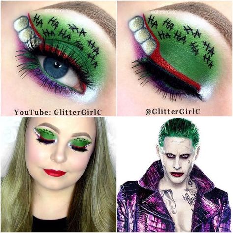 Joker Eyeshadow, Joker Makeup Tutorial, Joker Halloween Makeup, October Makeup, Best Curly Haircuts, Halloween Makeup Clown, Eyeshadow Designs, Joker Halloween, Makeup Gallery