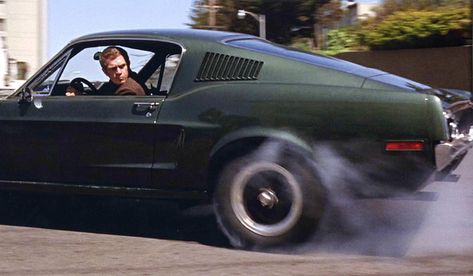 Steve Mcqueen Mustang, Bullitt Movie, Steve Mcqueen Bullitt, Green Mustang, Ford Mustang Bullitt, Gena Rowlands, Car Chase, Mustang Bullitt, Tv Cars