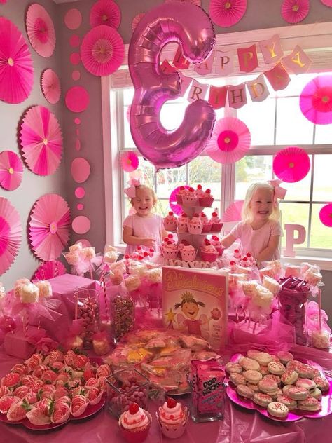 MADDIE’S 3RD BIRTHDAY (LEXI’S DAUGHTER ) Pink Three Year Old Party, 3 Year Birthday Theme Pink, Pink Toddler Birthday Party, Pink 3rd Birthday Party, Pink 3rd Birthday, Nostalgia Birthday, Pinkalicious Birthday Party, Pink Bday, Pinkalicious Party