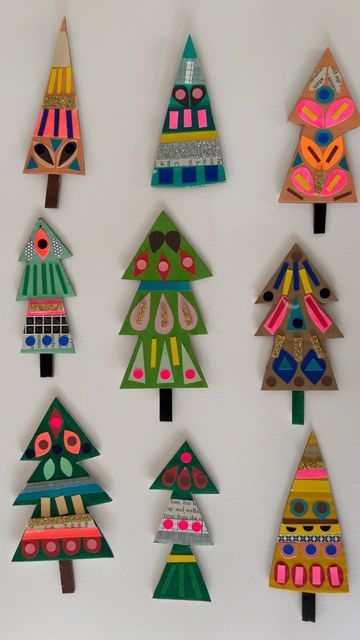 Simple Preschool Christmas Crafts, Easy Kid Crafts For Christmas, Christmas Diy For Kids Crafts, Homemade Christmas Decorations For Kids, Christmas Art And Crafts For Kids, Diy Paper Christmas Decorations Easy Craft Ideas, Christmas Card Kids Craft, Diy Christmas Decorations Aesthetic, Christmas Origami For Kids