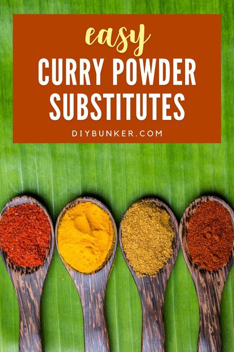 Many people who like to cook Indian dishes end up with curry powder that has lost its flavor. You may not always want to buy a new jar of curry powder after it loses its flavor, especially if you only need to use a teaspoon or two for your dish. Here are several substitutes you can use instead of curry powder. #foodsubstitutes #currypowder #indianfood #easyrecipes Mild Curry Powder Recipe, Easy Homemade Soups, Homemade Curry Powder, Family Meal Prep, Curry Seasoning, Homemade Dry Mixes, Cooking Substitutions, Easy Curry, Food Substitutions