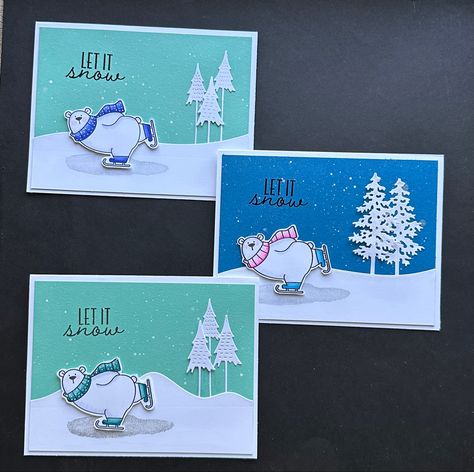 Mft Polar Bear Pals Cards, Mft Polar Bear Pals, Polar Bear Cards Handmade, Hm Christmas, Polar Bear Christmas Cards, Snowmen Cards, Polar Bear Card, White Bears, Christmas Gift Tags Handmade