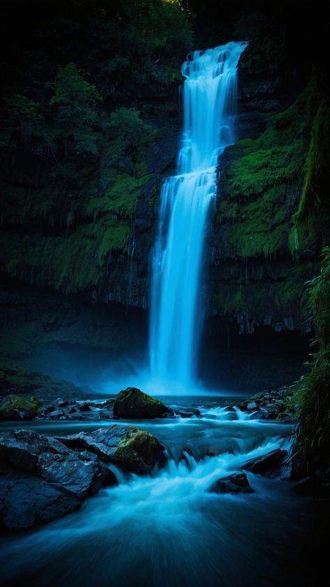 Stunning Waterfall Wallpaper Ideas for Your iPhone Screen - Inspire Inlet Nature Beauty Aesthetic, Blue Waterfall, Themed Wallpapers, Iphone Wallpaper Photography, Waterfall Wallpaper, Waterfall Pictures, Forest Waterfall, Forest Scenery, Beauty Aesthetic