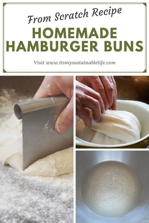 Homemade Hamburger Buns pin for Pinterest Homesteading Inspiration, Homestead Cooking, Simmering Pot, Hamburger Bun Recipe, Homemade Hamburger Buns, Homestead Blog, Bread Buns, Homestead Kitchen, Healty Dinner