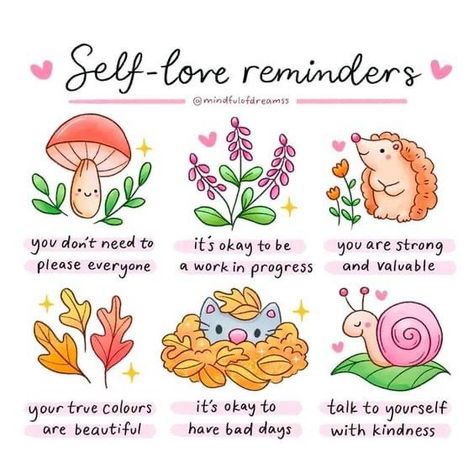 Self Love Reminders, Practicing Self Love, Self Care Bullet Journal, Cute Inspirational Quotes, Difficult Times, Negative Self Talk, Positive Self Affirmations, Sweet Nothings, Mental And Emotional Health