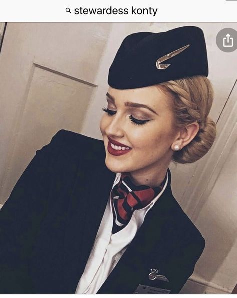 Cabin Crew Hairstyles, Flight Attendant Hair, British Airways Cabin Crew, Air Stewardess, Airline Uniforms, Flight Attendant Uniform, Flight Attendant Fashion, Flight Attendant Life, Beautiful Cabins