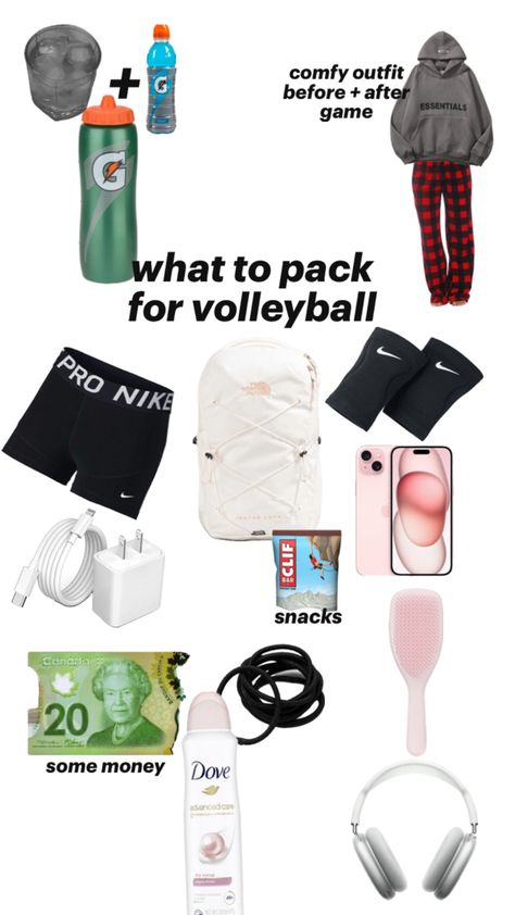 What To Pack For Volleyball, Volleyball Quotes Funny, Volleyball Tryouts, Volleyball Bag, Volleyball Photos, Volleyball Inspiration, High School Survival, Volleyball Training, Volleyball Quotes