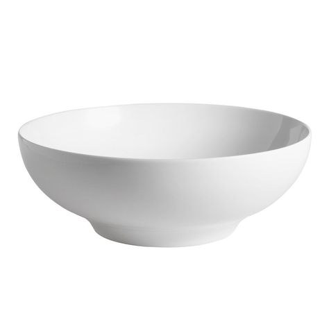 Spin White Porcelain Serving Bowl - World Market Candy Salad, Dining Etiquette, Japanese Bowls, Kitchen Bowls, White Bowl, White Bowls, Breakfast Table, World Market, Salad Bowls