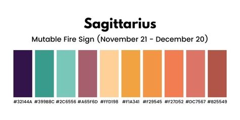 Zodiac Sign Colors Palette, Zodiac Signs Colors, Zodiac Quotes Scorpio, Horoscope Sagittarius, Color Palette Challenge, Zodiac Designs, Business Colors, Zodiac Sign Traits, Small Canvas Art