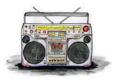 Boombox. Drawing / illustration of boombox on white background #Sponsored , #sponsored, #Affiliate, #Drawing, #background, #white, #Boombox Boombox Drawing, Inktober Inspiration, Ghibli Background, Learning Vocabulary, Studio Ghibli Background, Libra Tattoo, Box Project, Sketching Ideas, Boom Box