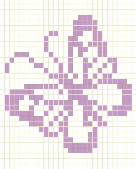 Perler Flower, Flower Grid Pattern, Tapestry Grid, Alpha Grid, Pixel Grid, Drawing Patterns, Grid Patterns, Flower Tapestry, Grid Pattern