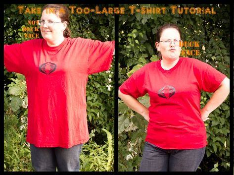 Altering Clothes Bigger, Distressed Tshirt Diy, Green Crafts, Altered T Shirts, T Shirt Tutorial, Shirt Makeover, T Shirt Hacks, Zigzag Stitch, Shirt Tutorial