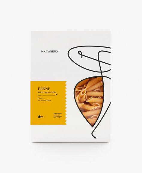 Macareux – Packaging Of The World Mac And Cheese Packaging Design, Macaroni Packaging Design, Pasta Packaging Design, Pasta Packaging, White Container, Innovative Packaging, Packaging Ideas, Branding Packaging, The Atlantic