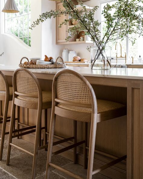 Modern Barstools In Kitchen, Barstools In Kitchen, Chaise Haute Bar, Mcgee And Co, Counter Stools With Backs, Island Stools, Rattan Bar Stools, Bar Stools Kitchen Island, Kursi Bar