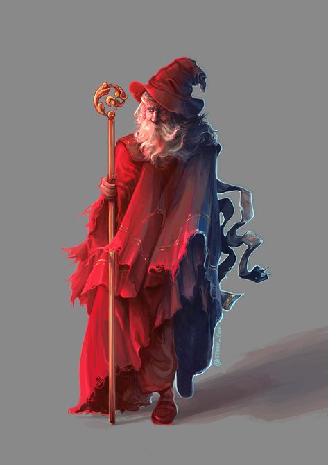 Red Wizard, Marta Duda-Żarczyńska on ArtStation at https://www.artstation.com/artwork/0XaeOe Mage Art, Red Wizard, Dnd Miniatures, Fantasy Pictures, Dungeons And Dragons Homebrew, The Wizard, Personal Project, Monster Hunter, Dnd Characters